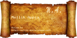 Mellik Appia névjegykártya
