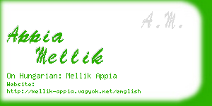 appia mellik business card